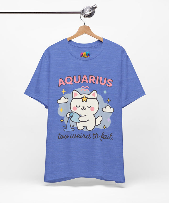 AQUARIUS ZODIAC – TOO WEIRD TO FAIL CAT TEE