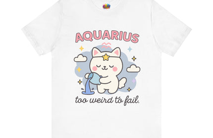 AQUARIUS ZODIAC – TOO WEIRD TO FAIL CAT TEE