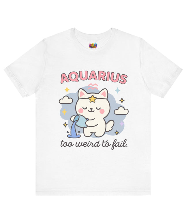 AQUARIUS ZODIAC – TOO WEIRD TO FAIL CAT TEE