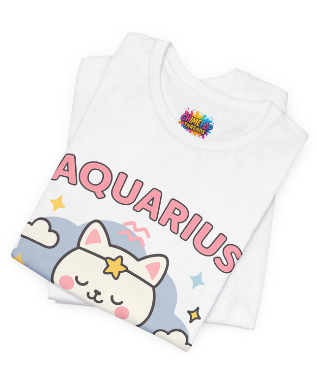 AQUARIUS ZODIAC – TOO WEIRD TO FAIL CAT TEE