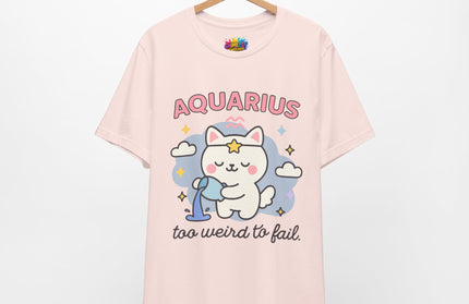 AQUARIUS ZODIAC – TOO WEIRD TO FAIL CAT TEE