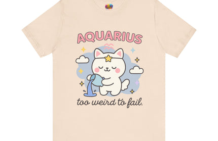 AQUARIUS ZODIAC – TOO WEIRD TO FAIL CAT TEE