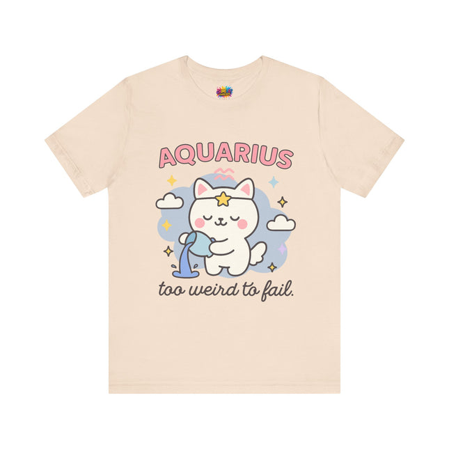 AQUARIUS ZODIAC – TOO WEIRD TO FAIL CAT TEE