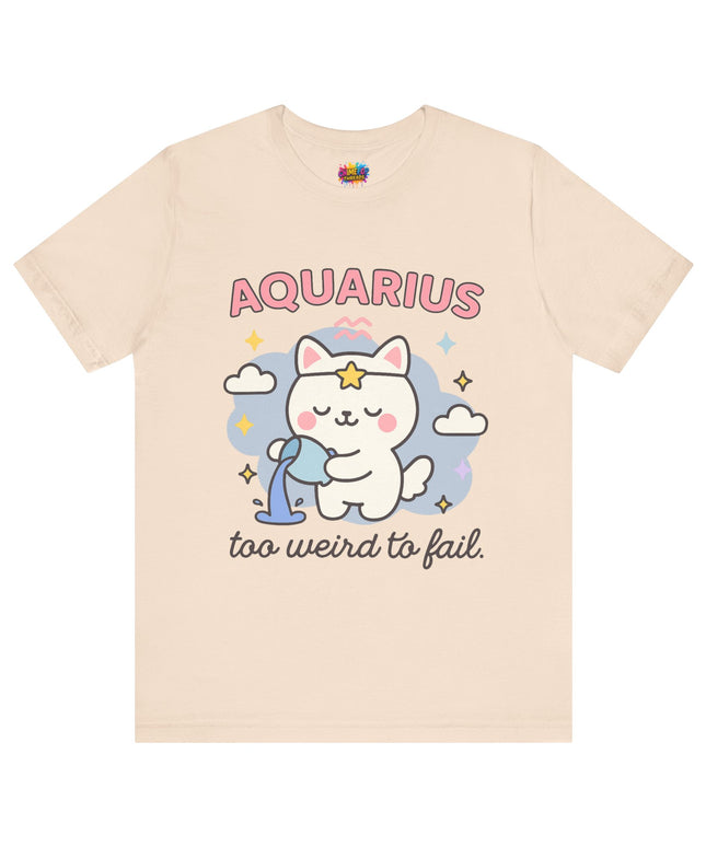 AQUARIUS ZODIAC – TOO WEIRD TO FAIL CAT TEE