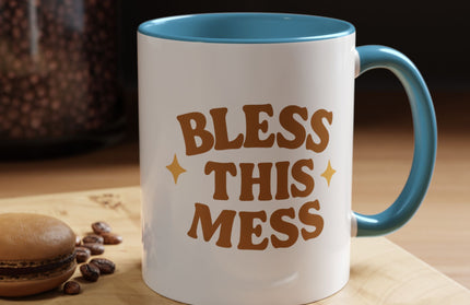BLESS THIS MESS FUNNY COFFEE MUG CHIMEPOP ORIGINAL