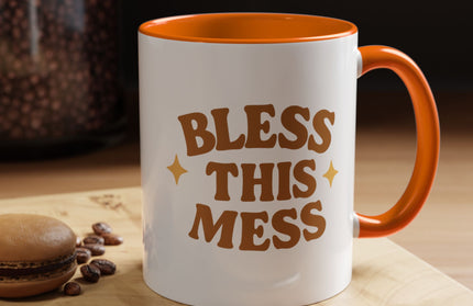 BLESS THIS MESS FUNNY COFFEE MUG CHIMEPOP ORIGINAL