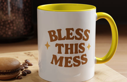 BLESS THIS MESS FUNNY COFFEE MUG CHIMEPOP ORIGINAL