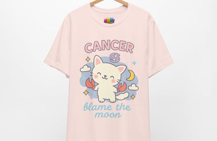 CANCER ZODIAC – BLAME THE MOON KITTY VIBE TEE