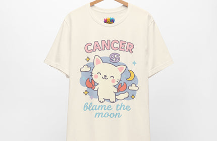 CANCER ZODIAC – BLAME THE MOON KITTY VIBE TEE