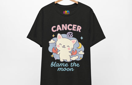 CANCER ZODIAC – BLAME THE MOON KITTY VIBE TEE