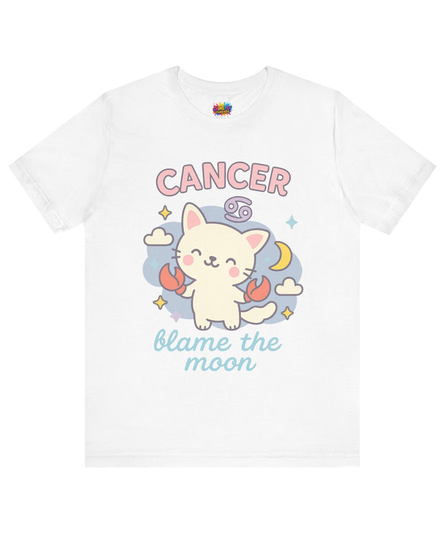 CANCER ZODIAC – BLAME THE MOON KITTY VIBE TEE