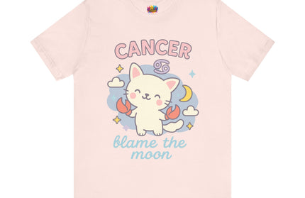 CANCER ZODIAC – BLAME THE MOON KITTY VIBE TEE