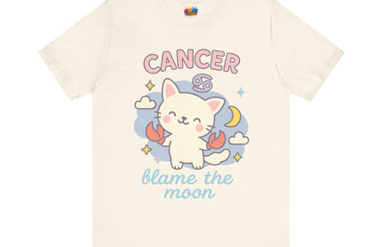 CANCER ZODIAC – BLAME THE MOON KITTY VIBE TEE