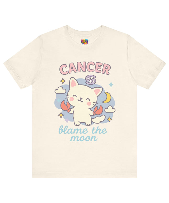 CANCER ZODIAC – BLAME THE MOON KITTY VIBE TEE