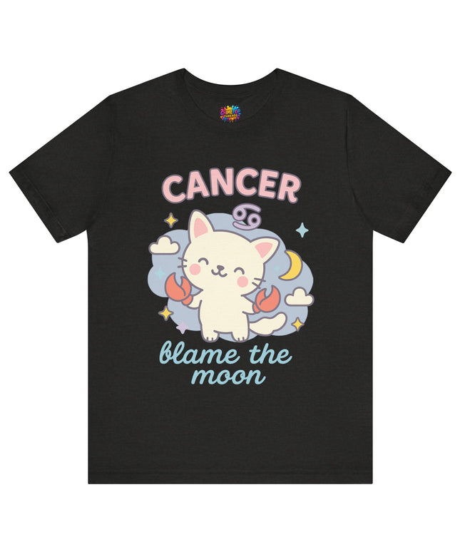 CANCER ZODIAC – BLAME THE MOON KITTY VIBE TEE