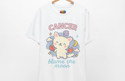 CANCER ZODIAC – BLAME THE MOON KITTY VIBE TEE