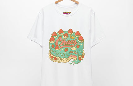 CHAOS BIRTHDAY CAKE GRAPHIC TEE