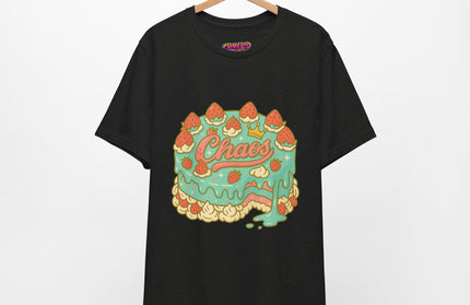 CHAOS BIRTHDAY CAKE GRAPHIC TEE