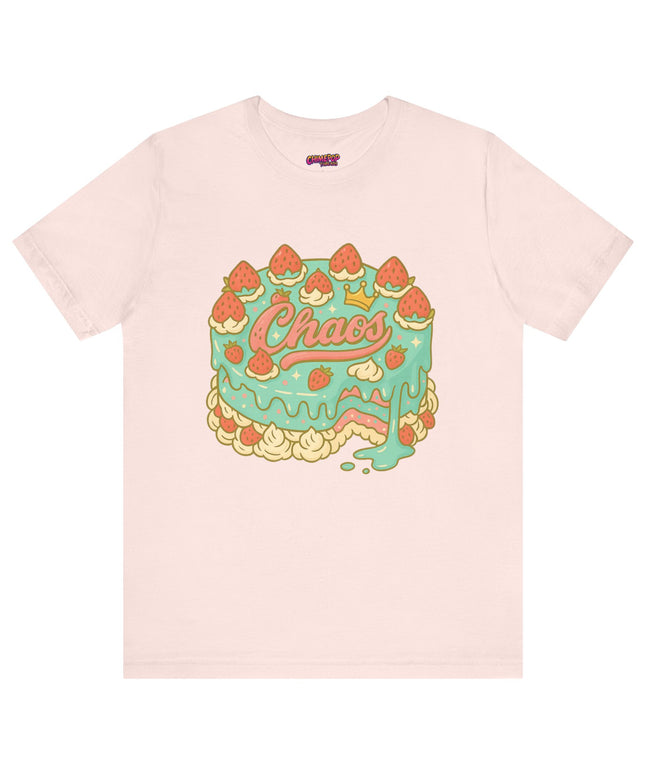 CHAOS BIRTHDAY CAKE GRAPHIC TEE