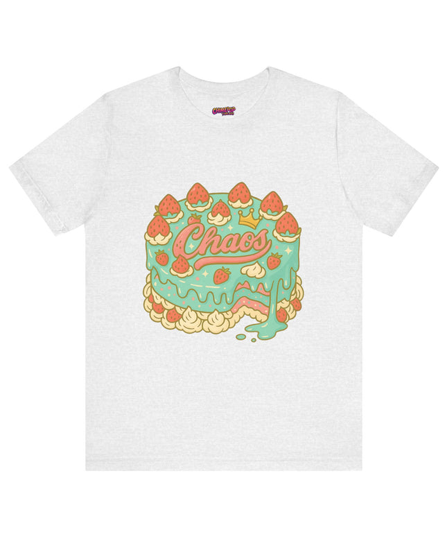 CHAOS BIRTHDAY CAKE GRAPHIC TEE