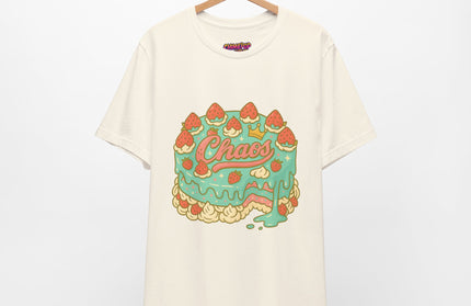 CHAOS BIRTHDAY CAKE GRAPHIC TEE