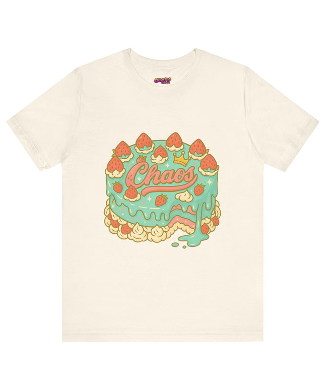 CHAOS BIRTHDAY CAKE GRAPHIC TEE