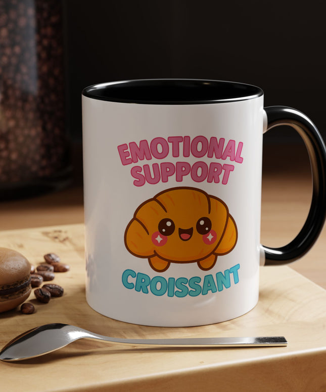 EMOTIONAL SUPPORT CROISSANT COZY MUG