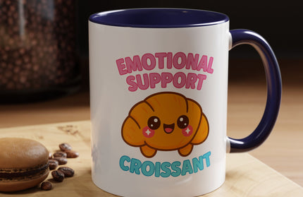 EMOTIONAL SUPPORT CROISSANT COZY MUG