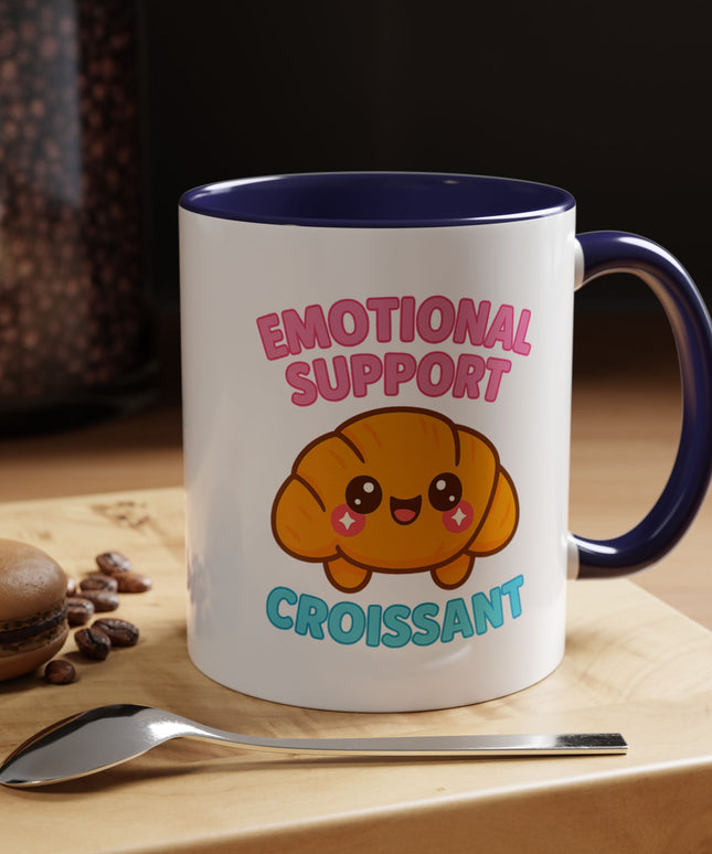EMOTIONAL SUPPORT CROISSANT COZY MUG