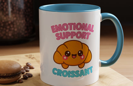 EMOTIONAL SUPPORT CROISSANT COZY MUG