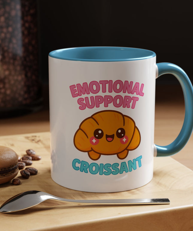 EMOTIONAL SUPPORT CROISSANT COZY MUG