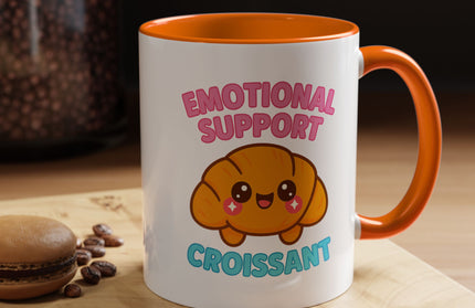 EMOTIONAL SUPPORT CROISSANT COZY MUG