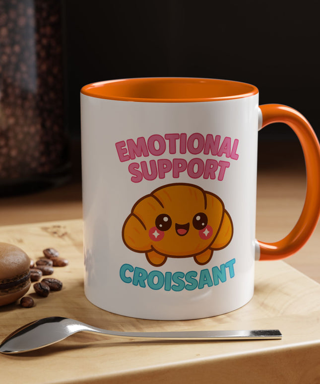 EMOTIONAL SUPPORT CROISSANT COZY MUG