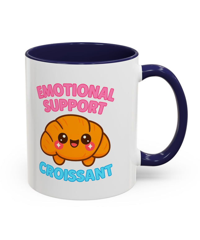 EMOTIONAL SUPPORT CROISSANT COZY MUG