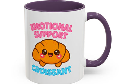 EMOTIONAL SUPPORT CROISSANT COZY MUG