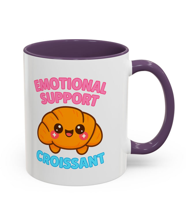 EMOTIONAL SUPPORT CROISSANT COZY MUG