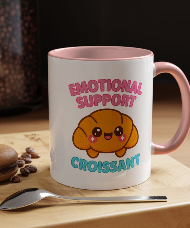 EMOTIONAL SUPPORT CROISSANT COZY MUG