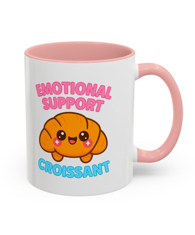 EMOTIONAL SUPPORT CROISSANT COZY MUG