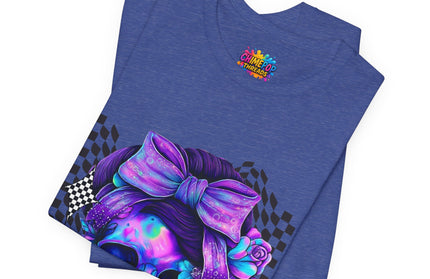 Electric Skull with Bubble Bow Goth Tee