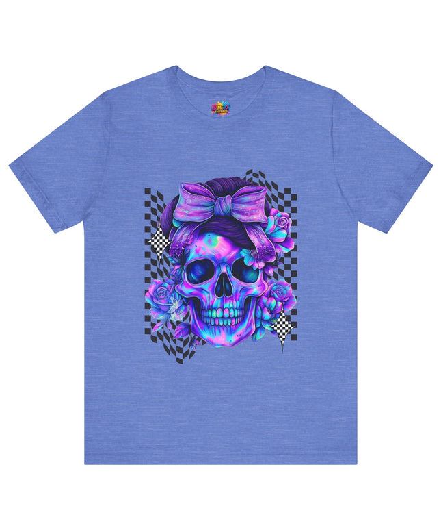 Electric Skull with Bubble Bow Goth Tee