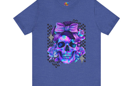 Electric Skull with Bubble Bow Goth Tee