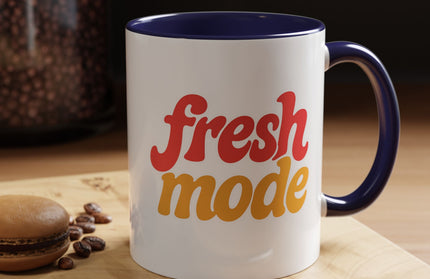 Fresh Mode Accent Coffee Mug - Fun Vibrant Cup for Coffee Lovers, Gift for Friends, Home Decor, Office Mug, 11 & 15oz Sizes