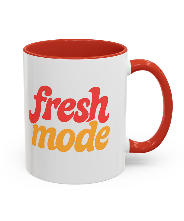 Fresh Mode Accent Coffee Mug - Fun Vibrant Cup for Coffee Lovers, Gift for Friends, Home Decor, Office Mug, 11 & 15oz Sizes