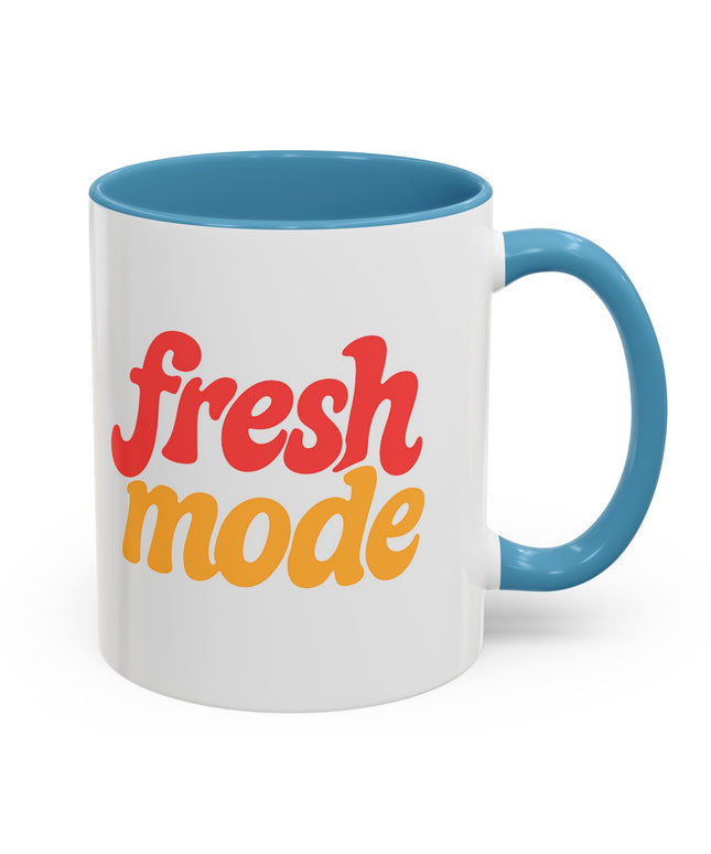 Fresh Mode Accent Coffee Mug - Fun Vibrant Cup for Coffee Lovers, Gift for Friends, Home Decor, Office Mug, 11 & 15oz Sizes