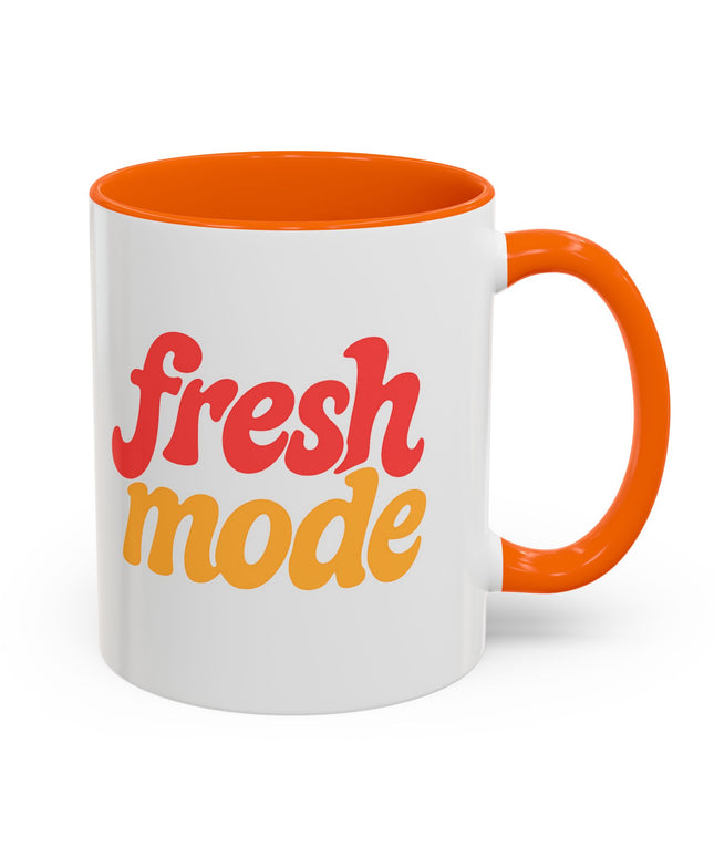 Fresh Mode Accent Coffee Mug - Fun Vibrant Cup for Coffee Lovers, Gift for Friends, Home Decor, Office Mug, 11 & 15oz Sizes