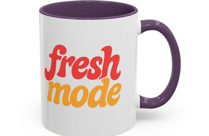 Fresh Mode Accent Coffee Mug - Fun Vibrant Cup for Coffee Lovers, Gift for Friends, Home Decor, Office Mug, 11 & 15oz Sizes