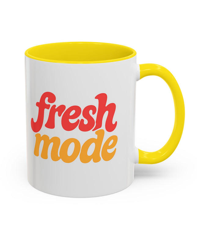 Fresh Mode Accent Coffee Mug - Fun Vibrant Cup for Coffee Lovers, Gift for Friends, Home Decor, Office Mug, 11 & 15oz Sizes