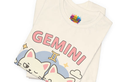 GEMINI ZODIAC - TWO MOODS NO WARNING GRAPHIC TEE