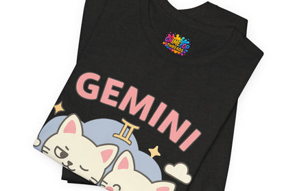 GEMINI ZODIAC - TWO MOODS NO WARNING GRAPHIC TEE