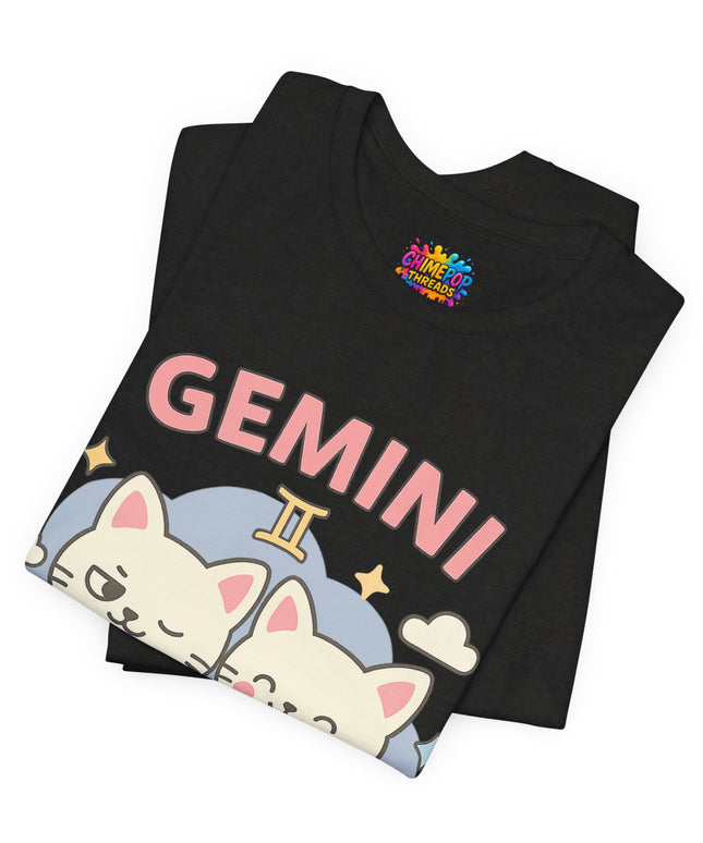 GEMINI ZODIAC - TWO MOODS NO WARNING GRAPHIC TEE